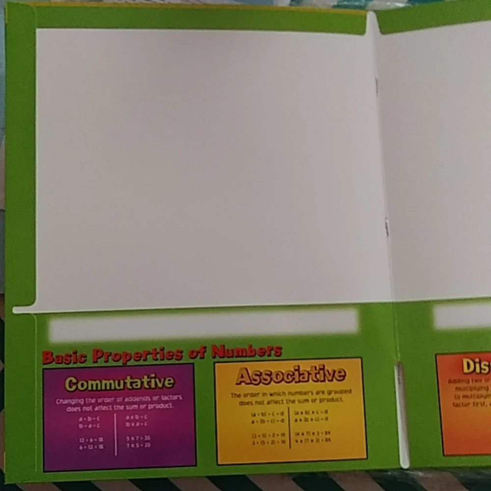NWT Math Reference Four-Pocket Folder - Picture 4 of 8